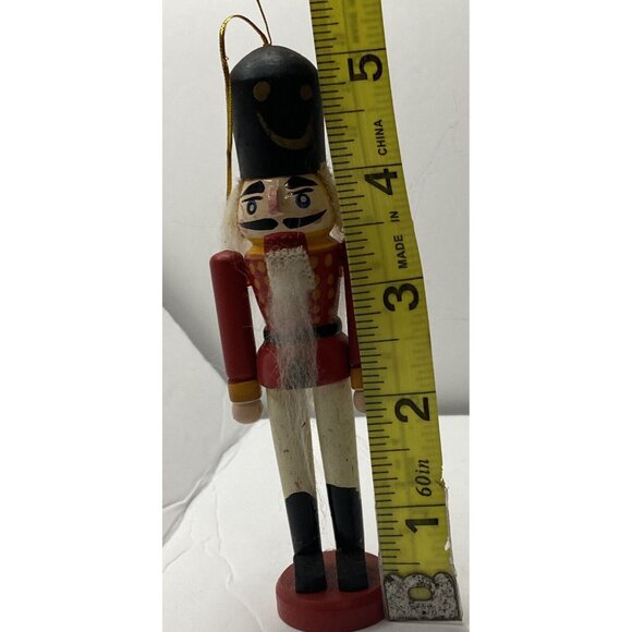 Vintage Wooden Nutcracker Christmas Ornament 1996 Hand Painted - Picture 6 of 9